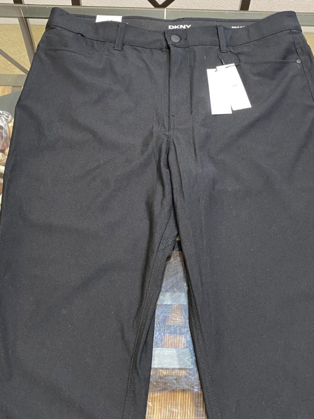 $90 DKNY MAN BLACK 38X32 SLIM FIT STRETCH TECH PANT NWT